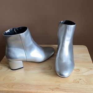 Size 9, silver booties